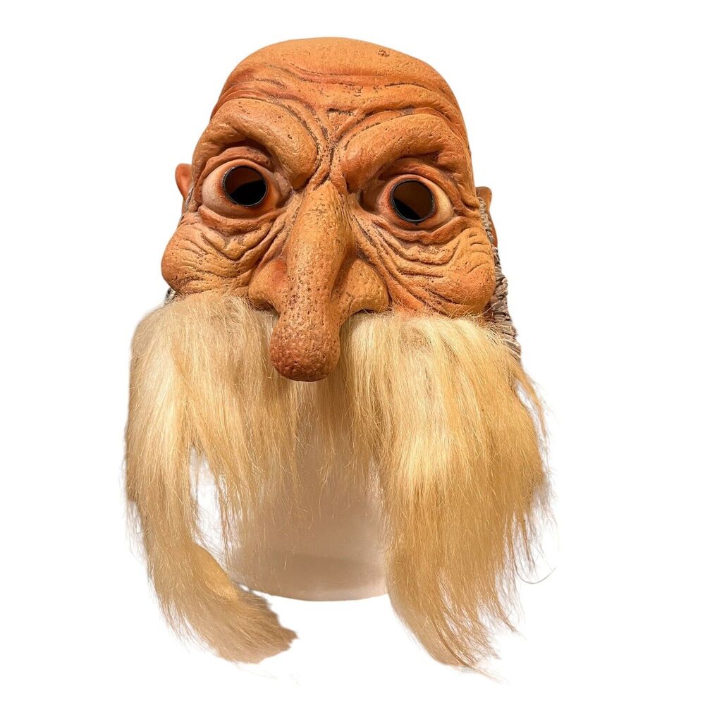 Vintage Don Post Studios WIZARD OLD BALD MAN Halloween Mask 2000